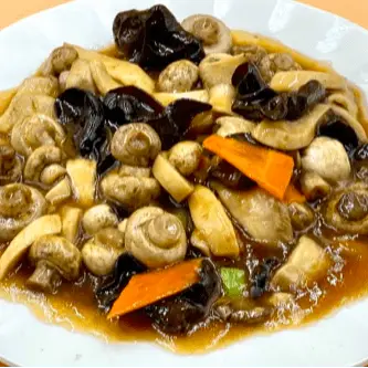 G09. Assorted Mushrooms Stir Fry 什錦雜菇 at Milk & Honey Cafe