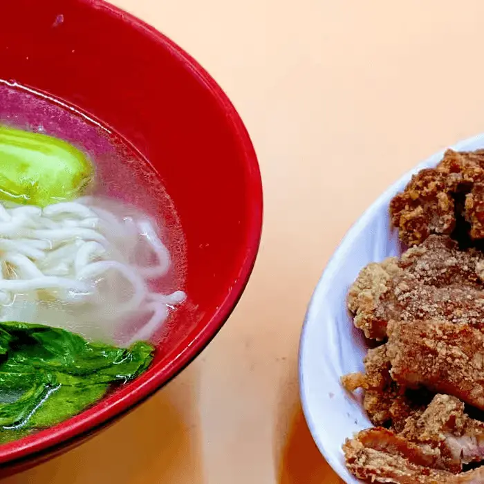 N03. Fried Pork Chop Noodle Soup 酥炸排骨麵 at Milk & Honey Cafe