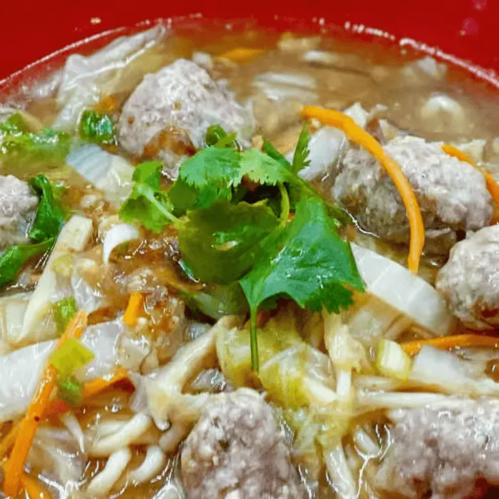N05. Taiwanese Meatball Noodle Soup 沙茶肉羹麵 at Milk & Honey Cafe
