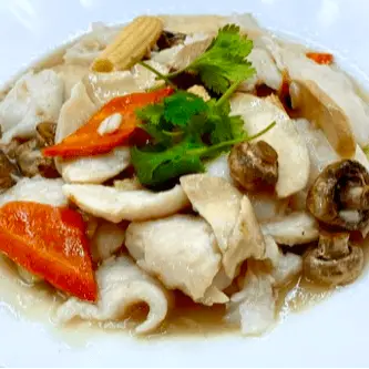 S02. Fish Fillets /w Vegetables 清炒魚片 at Milk & Honey Cafe