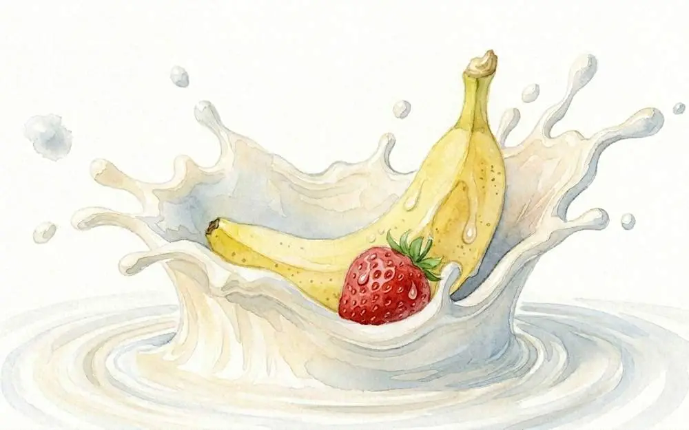 Banana Strawberry Milkshake at Milkcow