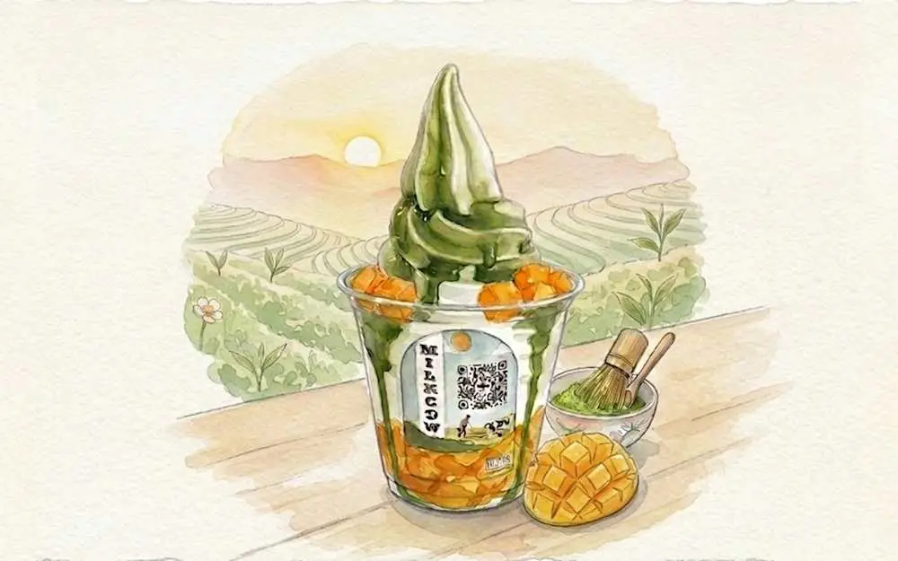 Mango Matcha at Milkcow