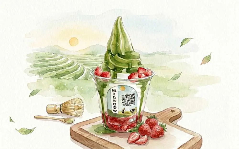 Strawberry Matcha at Milkcow