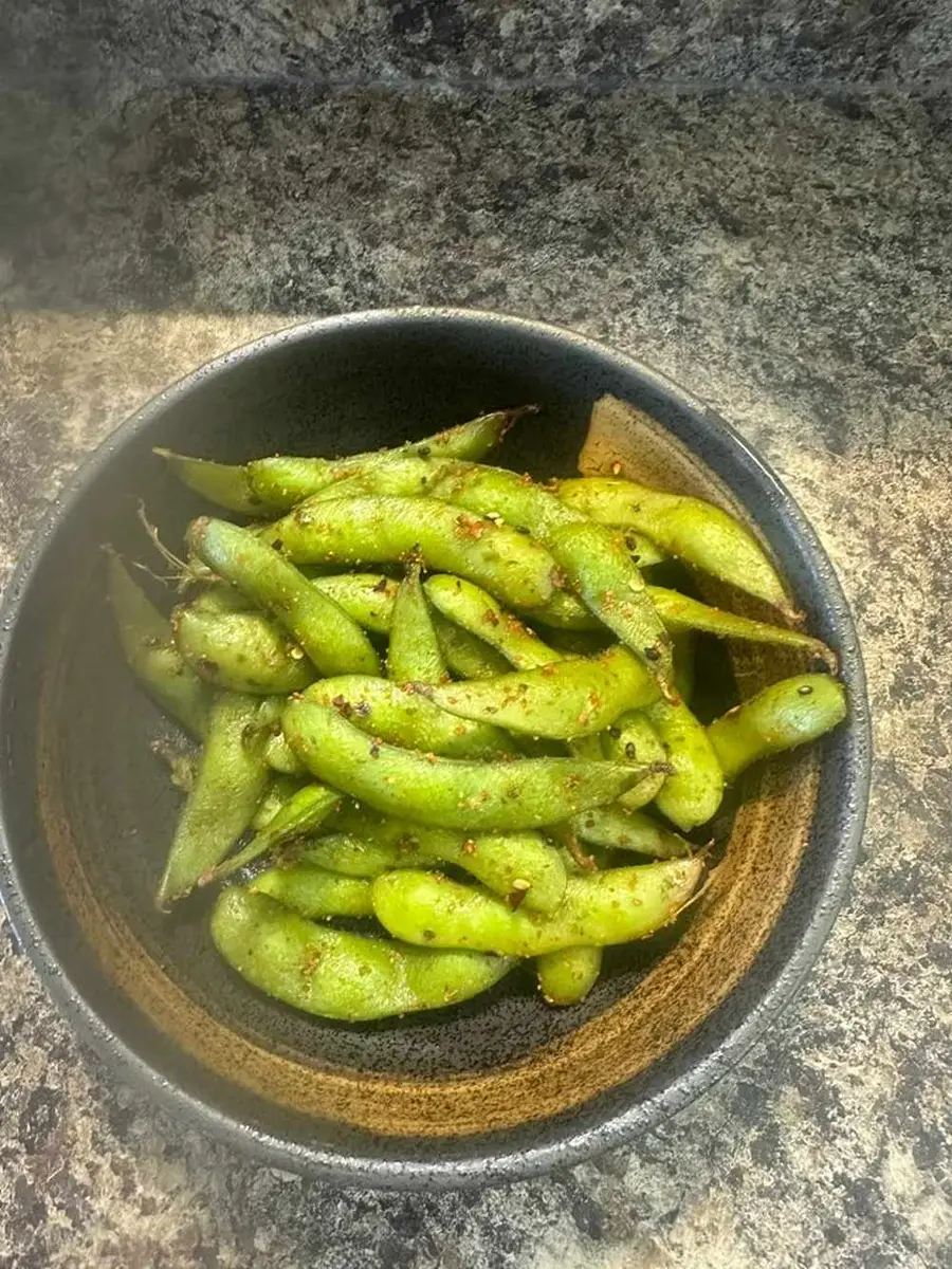 Spicy Garlic Edamame at MJ Sushi