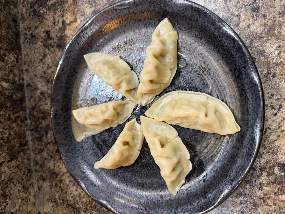 Steamed Gyoza at MJ Sushi