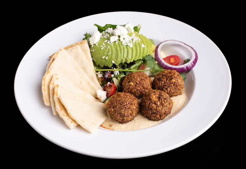 Falafel Plate at Momo & Kebab
