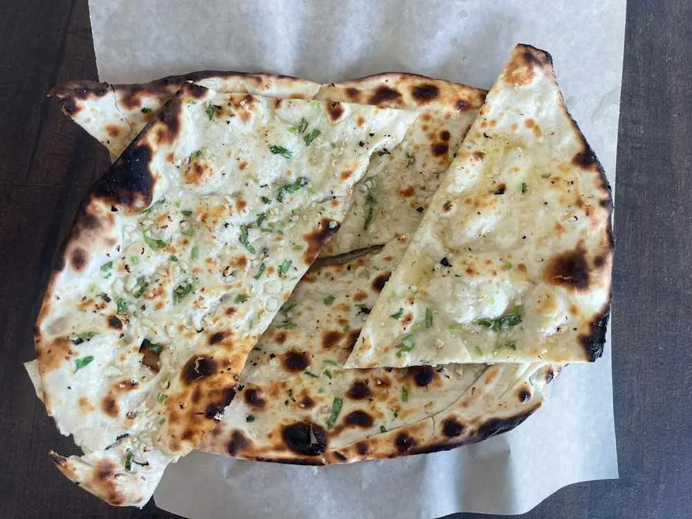 Garlic Naan at Momo & Kebab