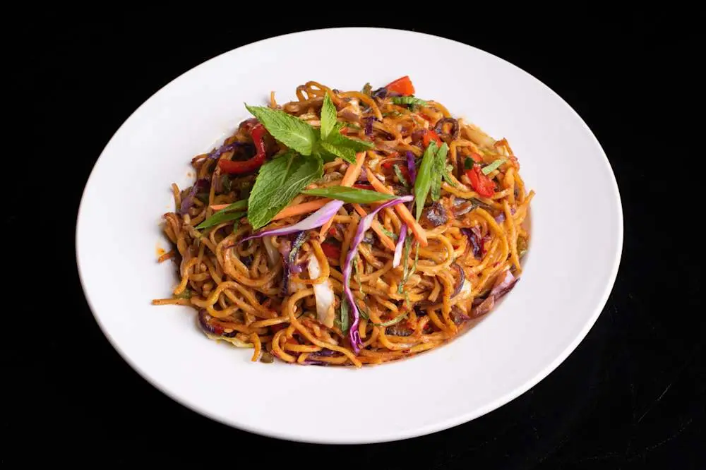 Mixed Chow Mein at Momo & Kebab