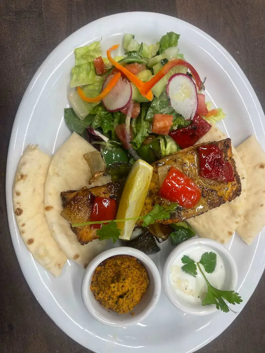 Salmon Kebab at Momo & Kebab