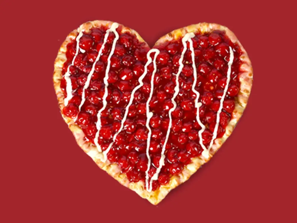 Sweetheart Cherry Pie Dessert Pizza at Mountain Mike's Pizza