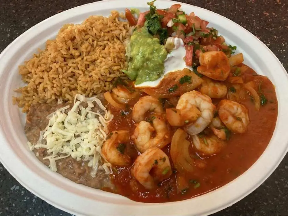 Camarones Rancheros at Mr Taco