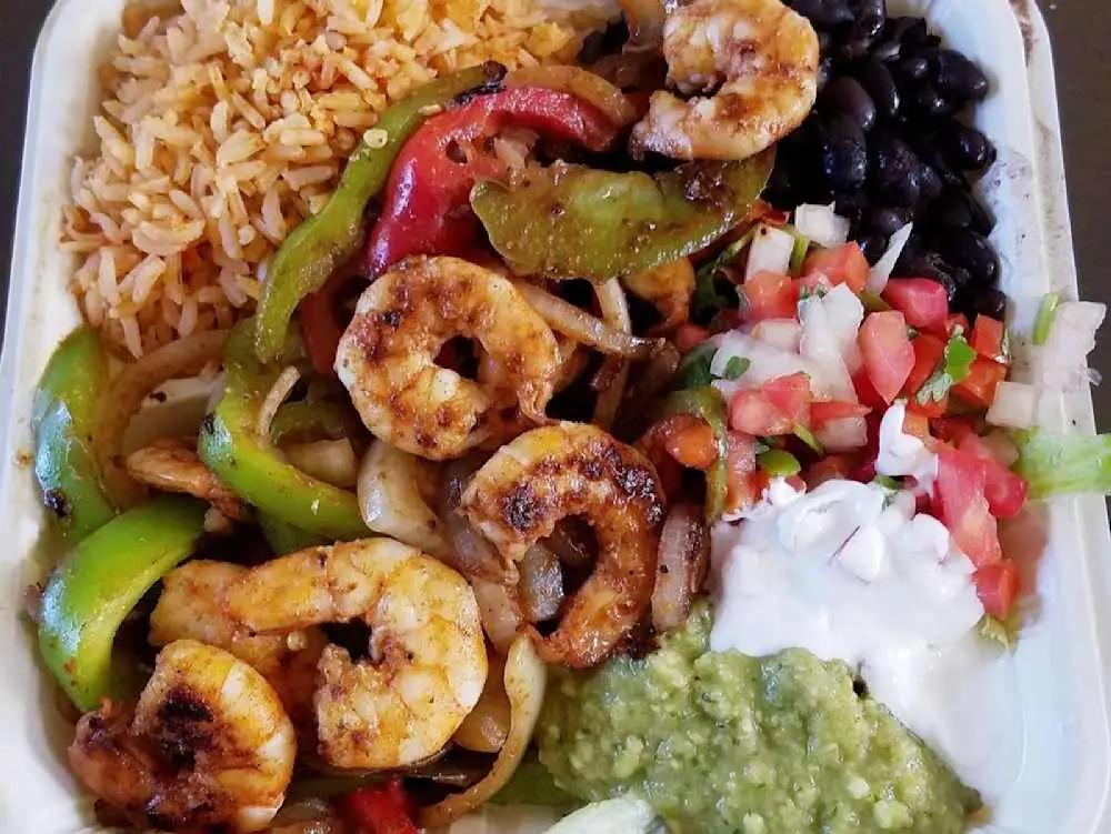 Shrimp Fajitas at Mr Taco