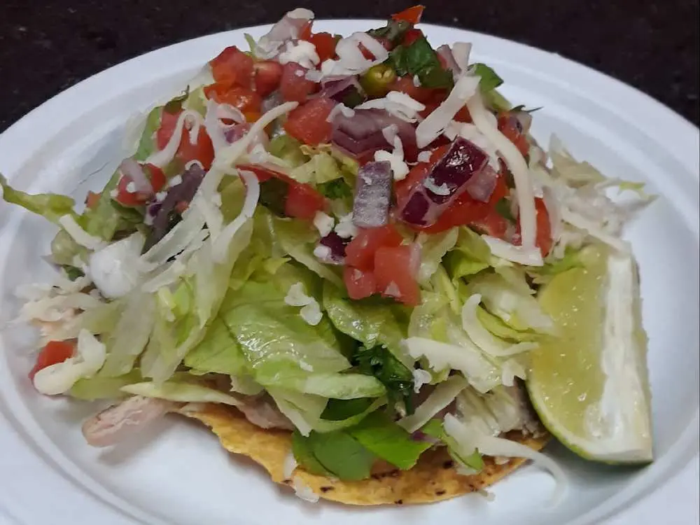 Tostada at Mr Taco