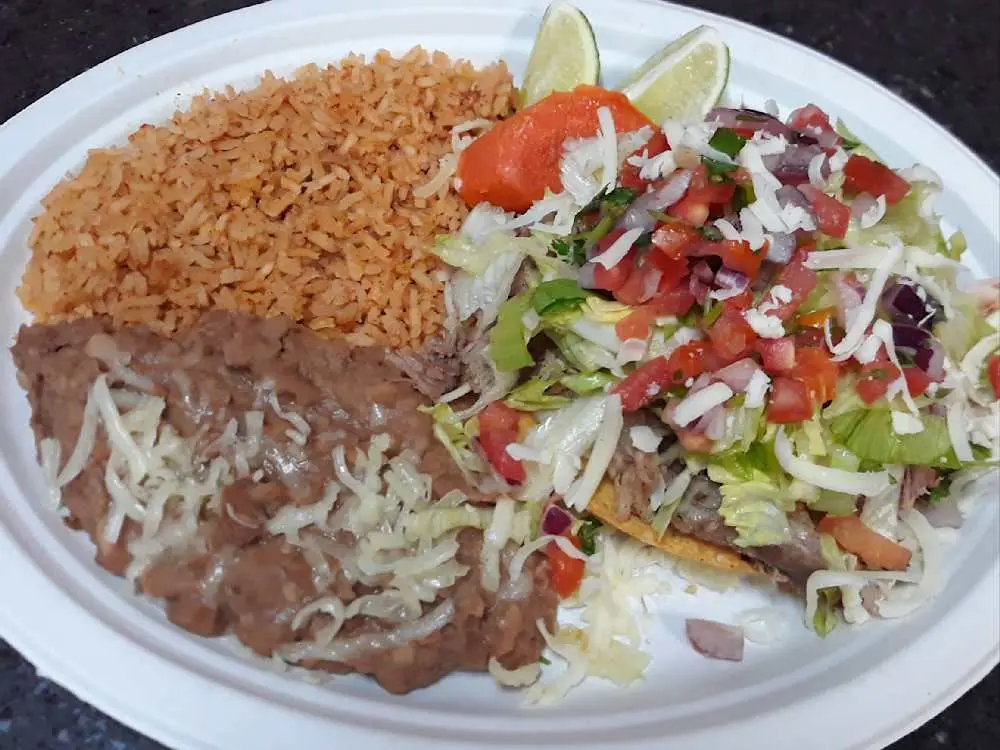 Tostada Plate at Mr Taco