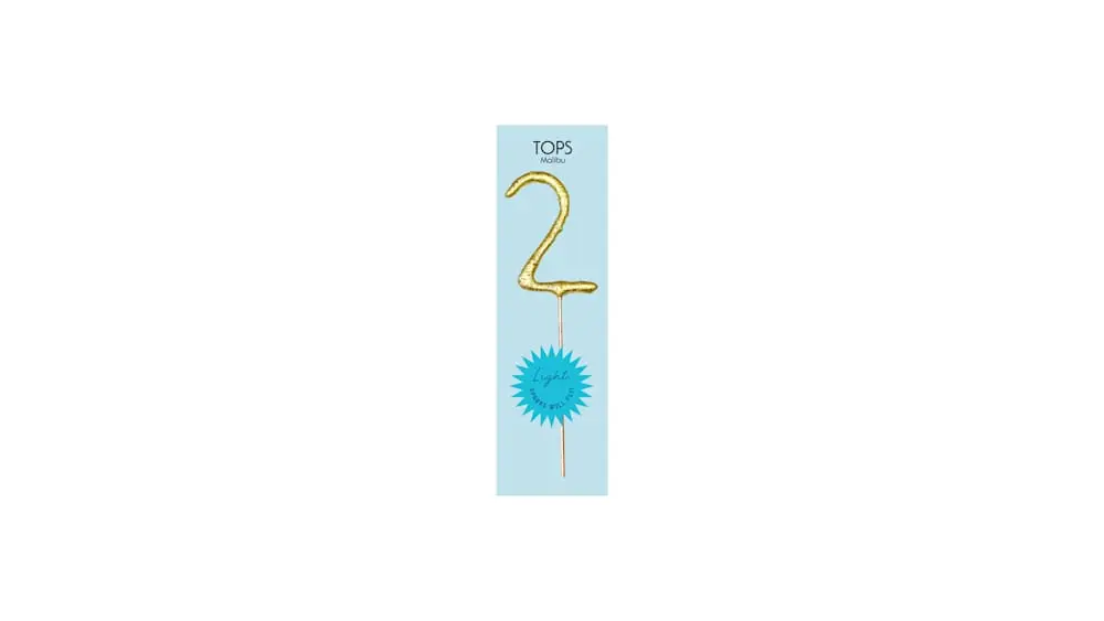 TOPS Malibu "2" Sparkler Candle at Nothing Bundt Cakes