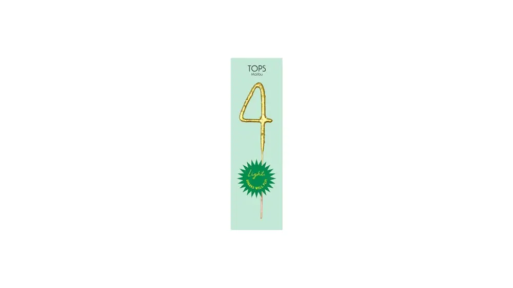 TOPS Malibu "4" Sparkler Candle at Nothing Bundt Cakes