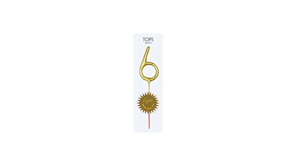 TOPS Malibu "6" Sparkler Candle at Nothing Bundt Cakes