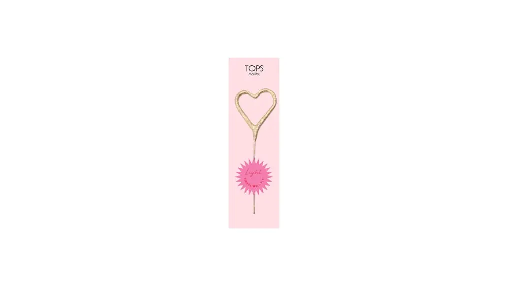 TOPS Malibu "Heart" Sparkler Candle at Nothing Bundt Cakes