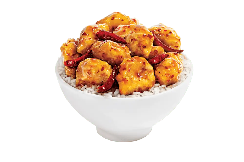 Hot Orange Chicken at Panda Express