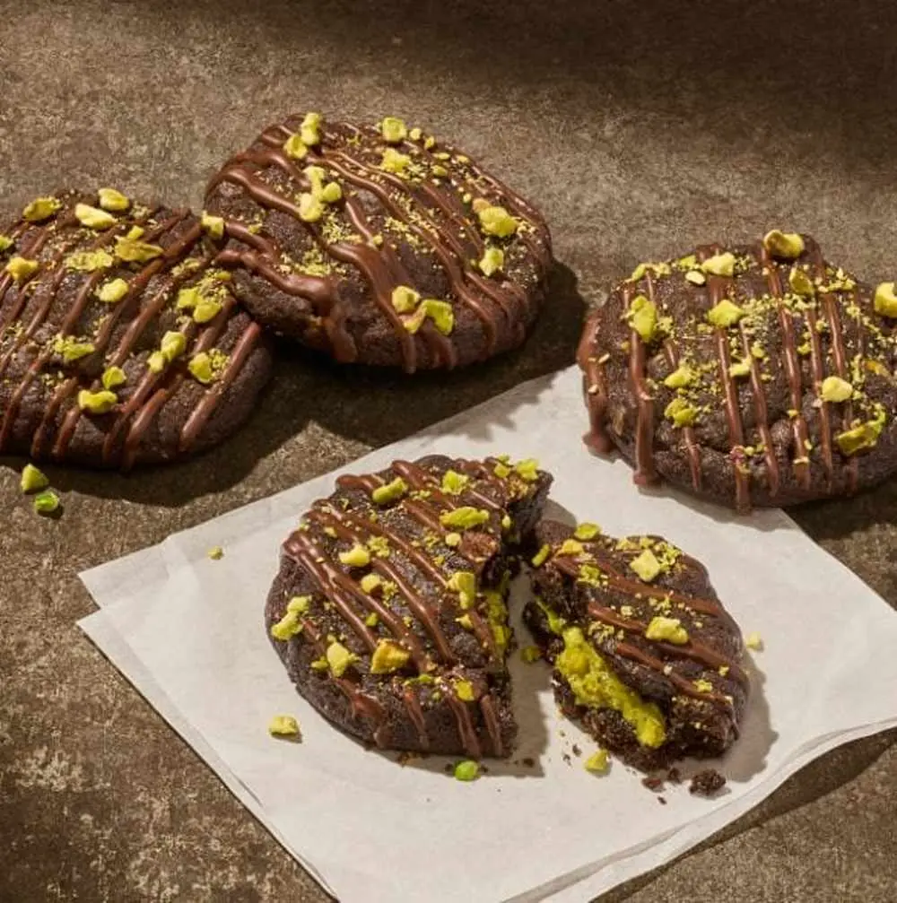 NEW Dubai Style Chocolate Pistachio Cookie 4-Pack at Panera Bread