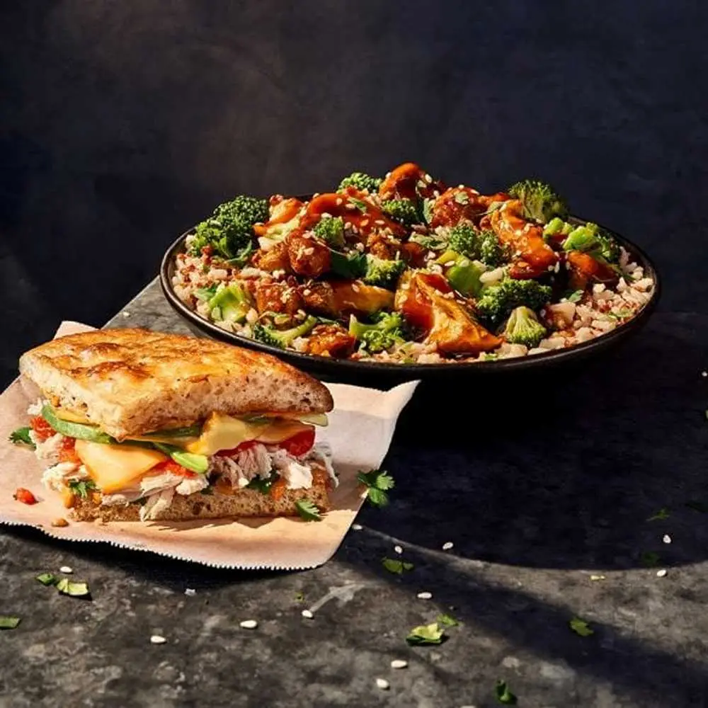 Warm Bowl and Sandwich at Panera Bread