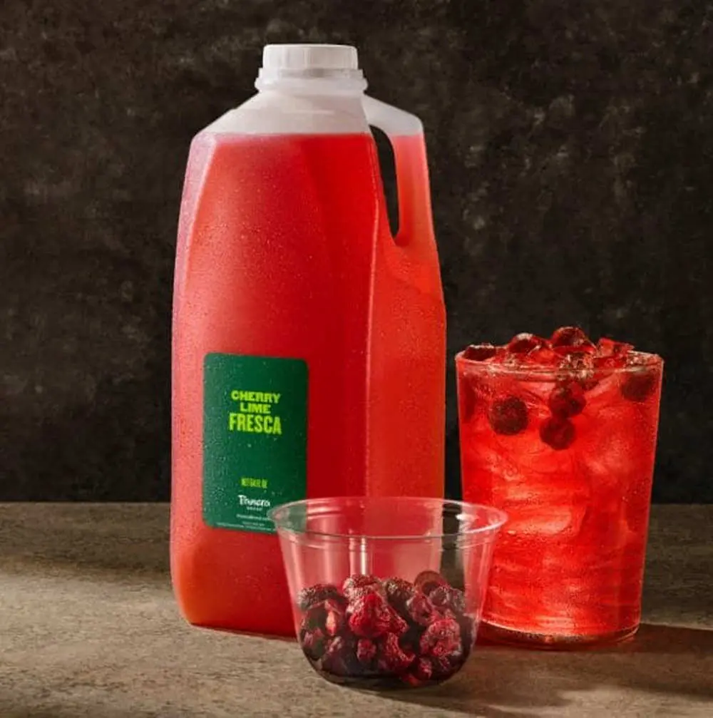 NEW Cherry Lime Fresca - Half Gallon at Panera Bread