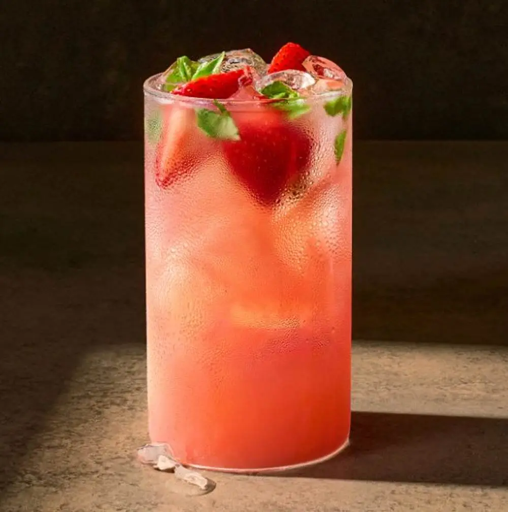 Strawberry Basil Lemonade Fresca at Panera Bread
