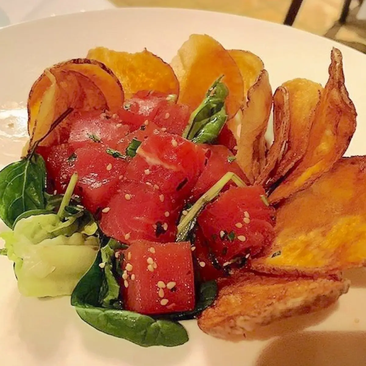Ahi Tuna Tartare( Poke) at Papillon Restaurant