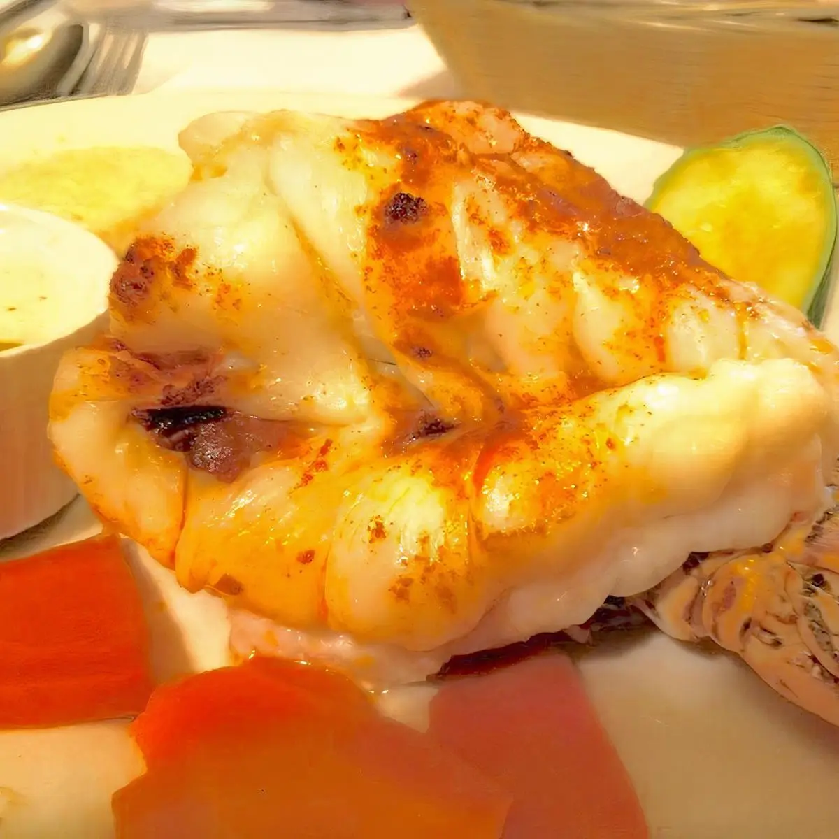 Roasted Lobster Tail at Papillon Restaurant