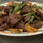 Mixed Mushrooms & Tender Beef Cubes in Honey BBQ Sauce / 鮮什菌雙椒肥牛粒 at Pearl Bay