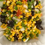 Wok Fried Fresh Lily Bulb, Sweet Pea, Sweet Corn, & Pine Nuts / 松子鮮百合甜豆玉米粒 at Pearl Bay