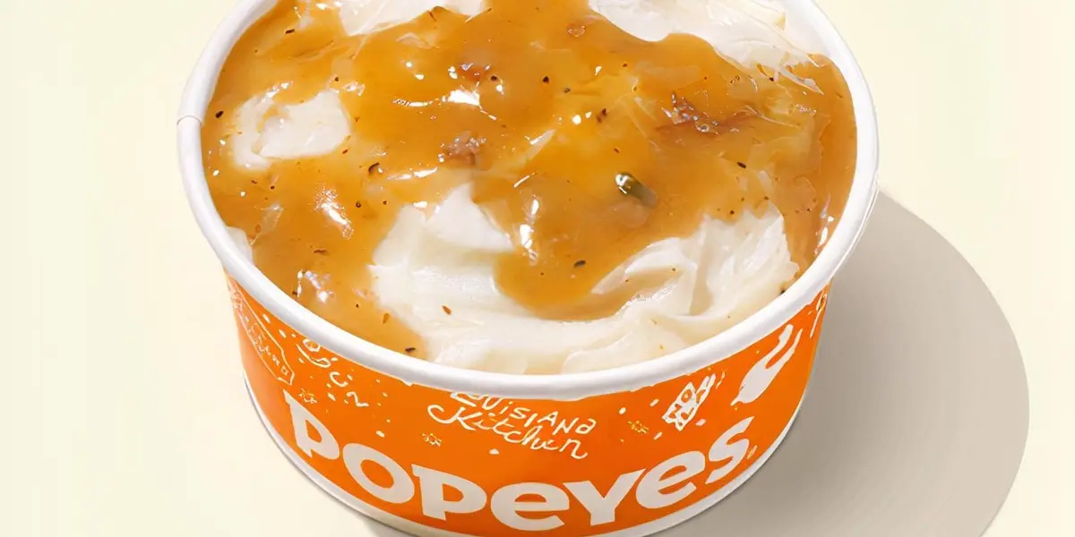 Mashed Potatoes with Cajun Gravy at Popeyes Louisiana Kitchen