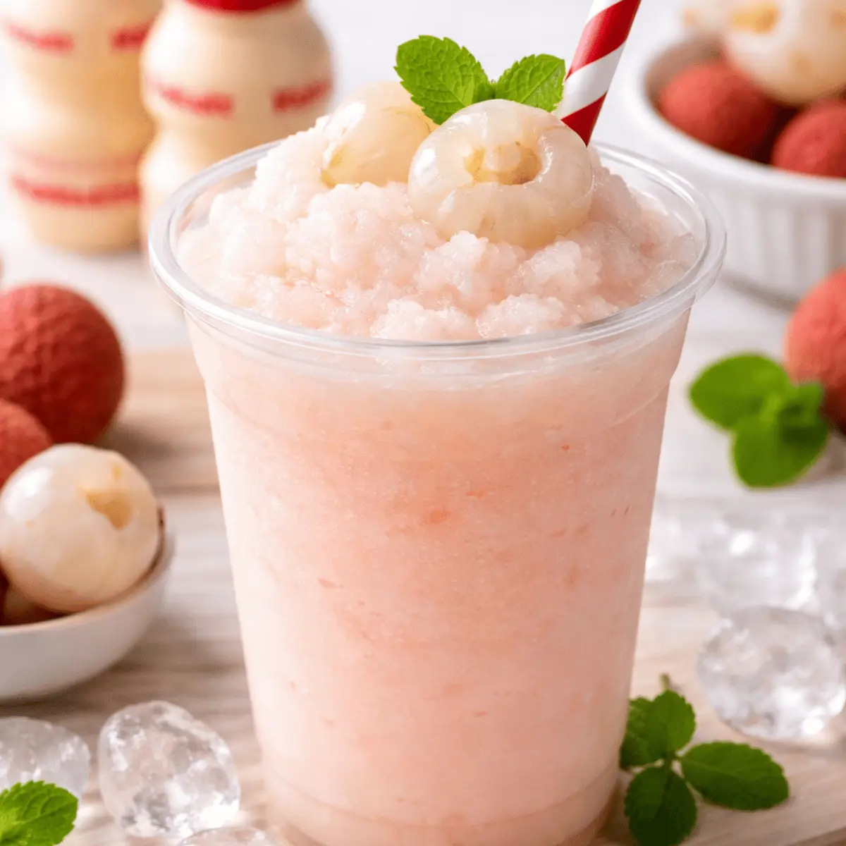 Lychee Yakult Slushie at R&B Tea - Fremont