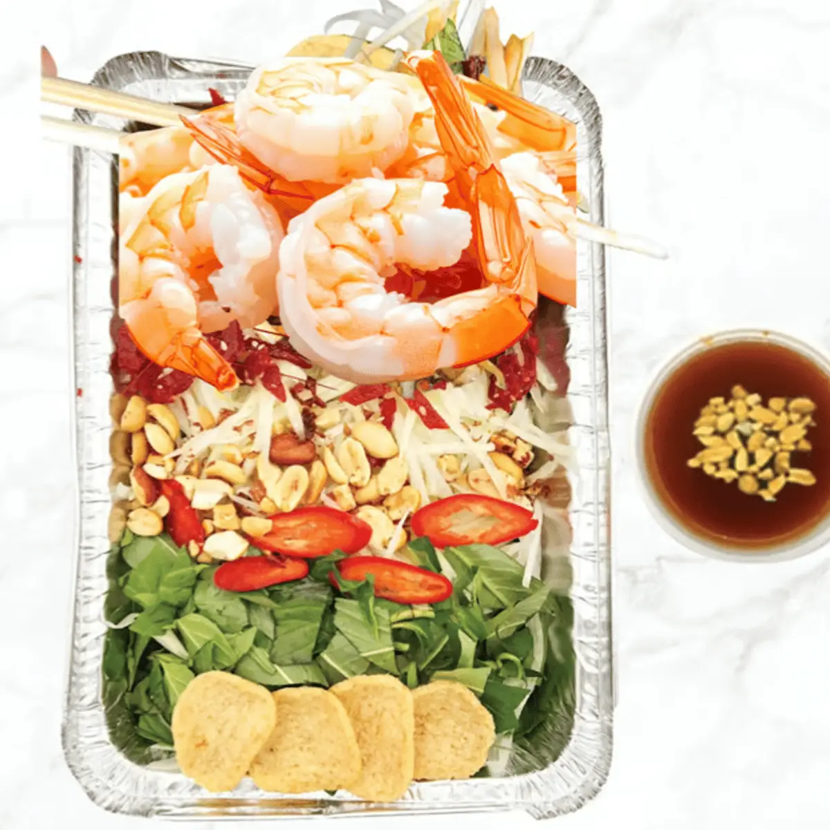 Shrimp Papaya Salad at R&B Tea - Fremont