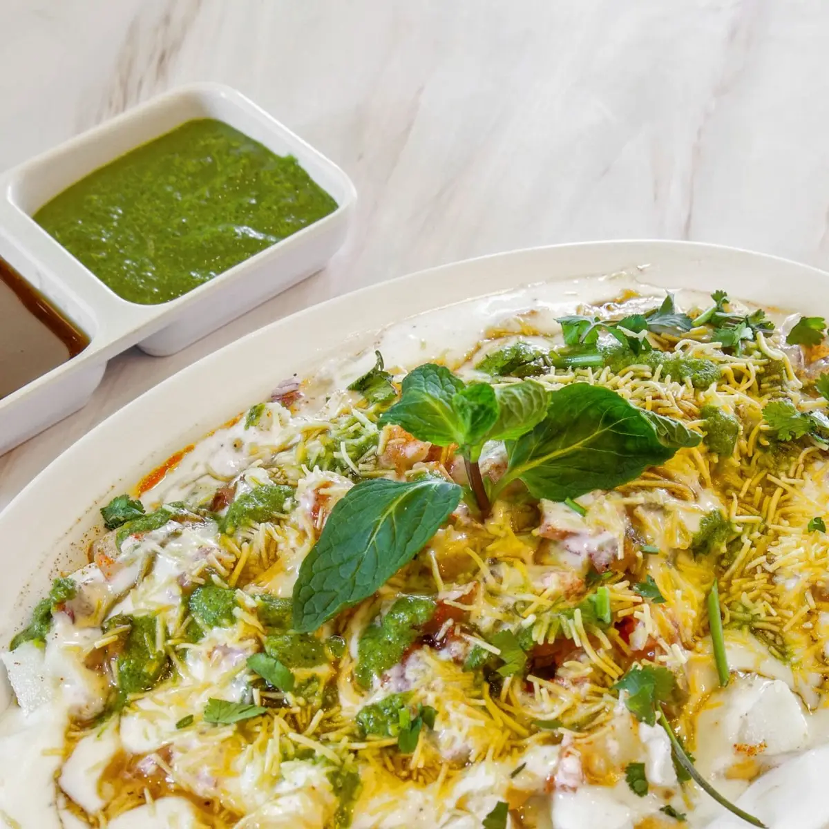 Dahi Sev Papdi Chaat at Rajwadi Thali Chaat & Sweets