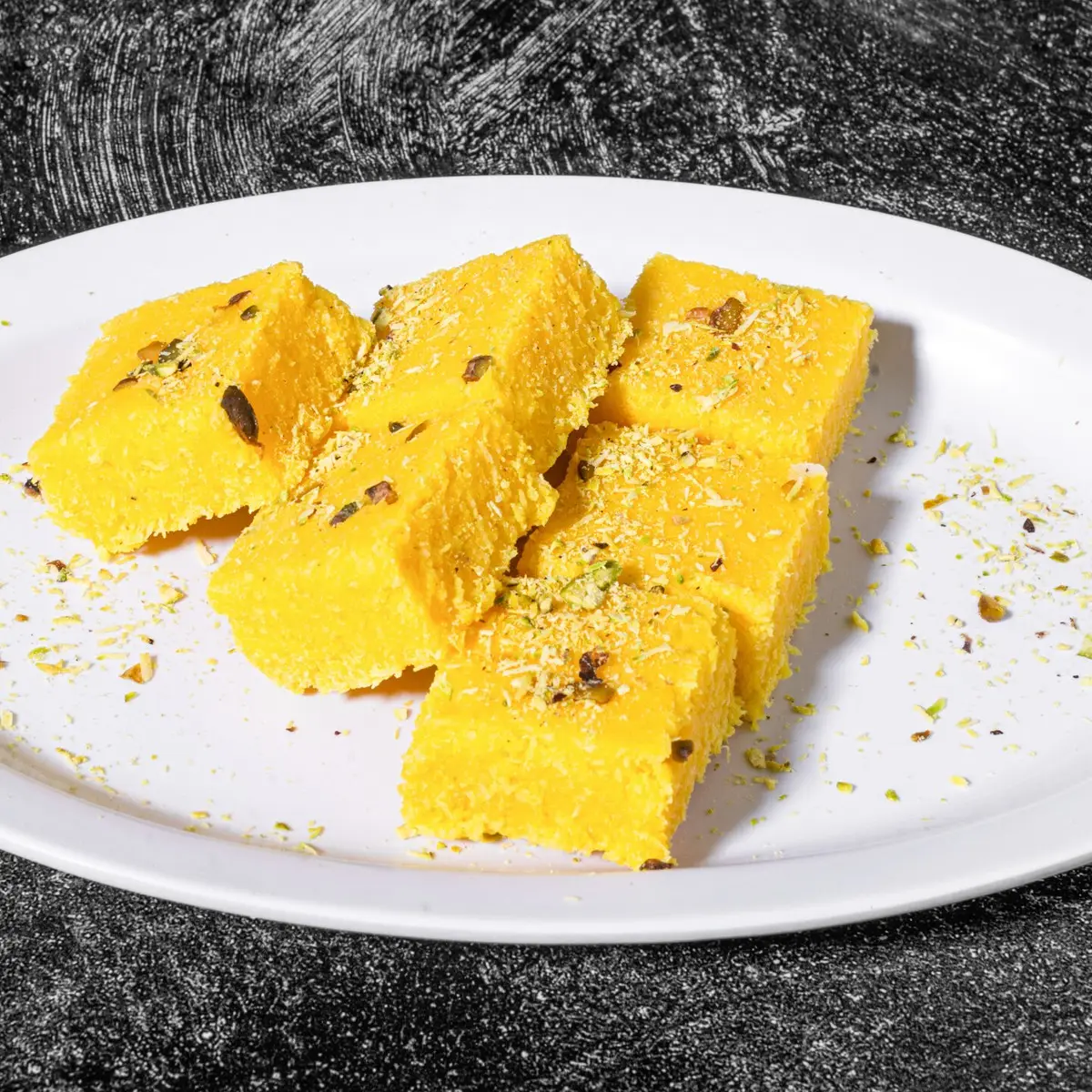 Fresh Khoya Kesar Burfi at Rajwadi Thali Chaat & Sweets