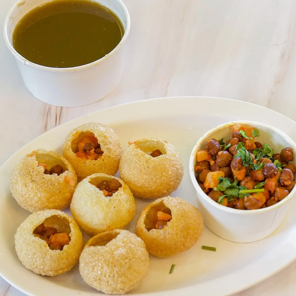 Pani Puri at Rajwadi Thali Chaat & Sweets