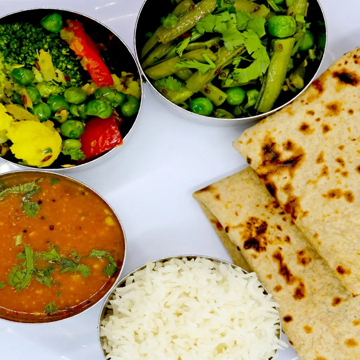 Rajwadi Vegan Thali (No dairy) at Rajwadi Thali Chaat & Sweets