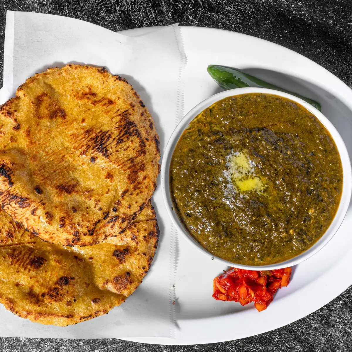 Sarson Ka Saag & Makki Di Roti at Rajwadi Thali Chaat & Sweets