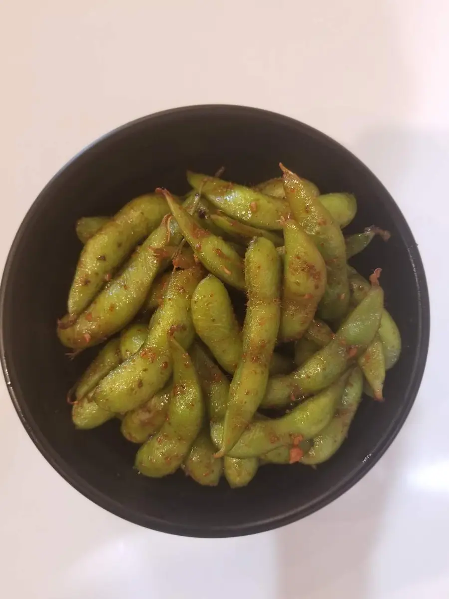 Spicy Garlic Edamame at RAMEN ARASHI