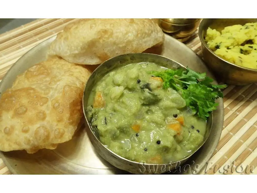 Poori (2pcs) with Choley/Sagu at Rameshwaram Cafe | Fremont