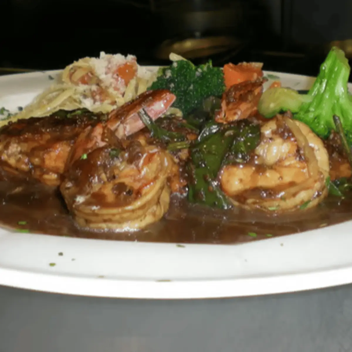 Gambari Saltati at Ristorante IL Porcino