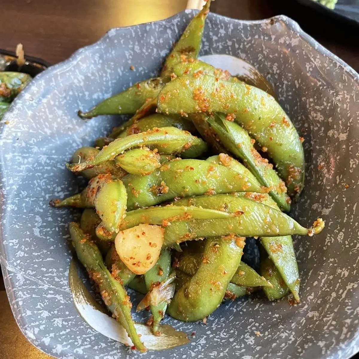 Spicy Garlic Edamame at Sake2Me Sushi