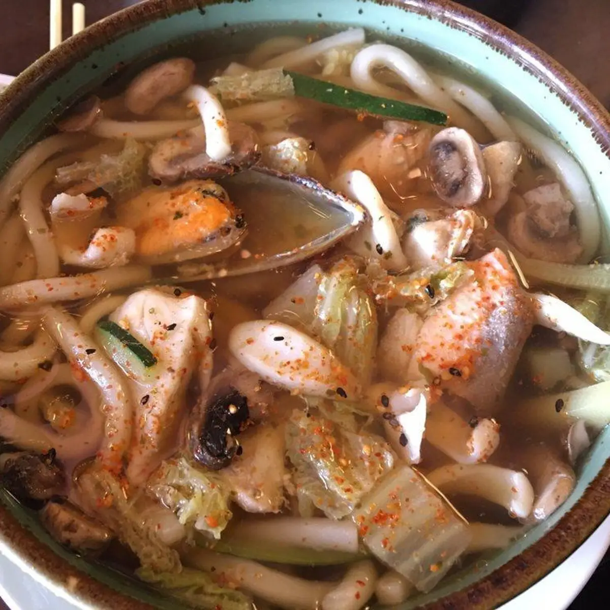 Seafood Udon at Satomi Sushi