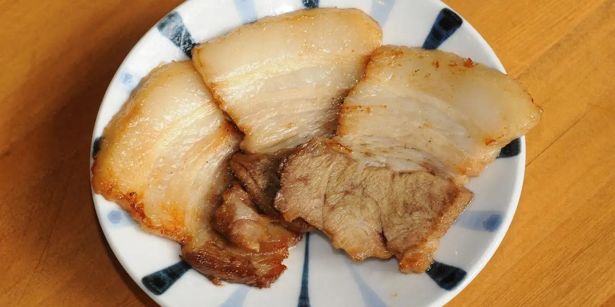 Charcoal grilled pork belly 3pcs at Shugetsu -Fremont