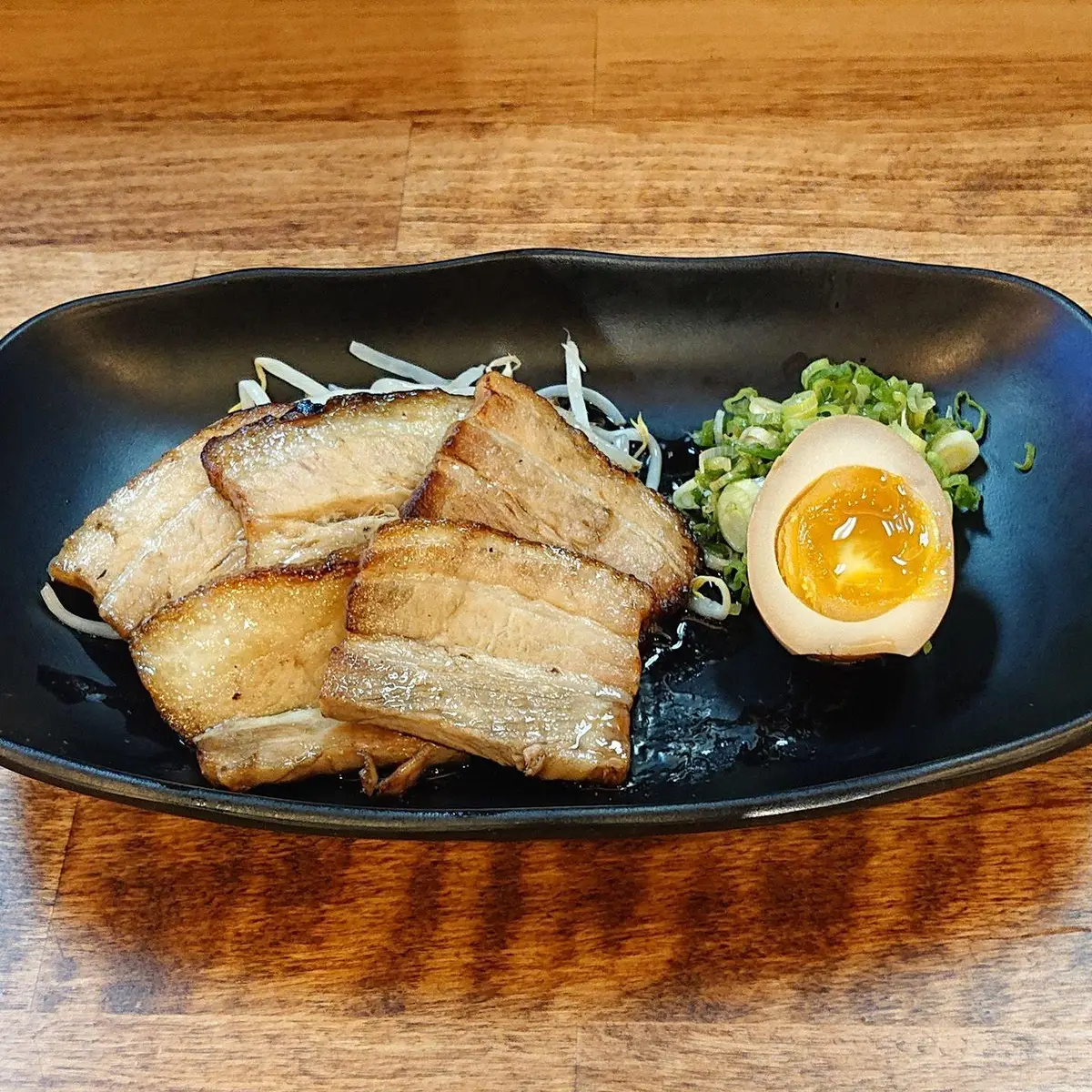 Charcoal Grilled Pork Belly with marinated egg at Shugetsu -Fremont