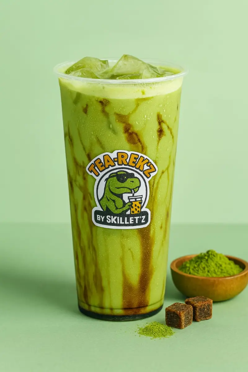 32 Brown Sugar Matcha Latte 🍵 at Skillet'z Cafe