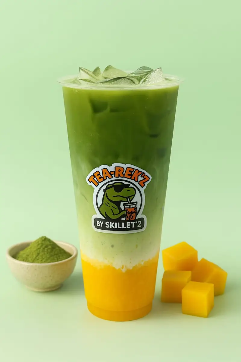 34 Mango Matcha Latte 🥭🍵 at Skillet'z Cafe