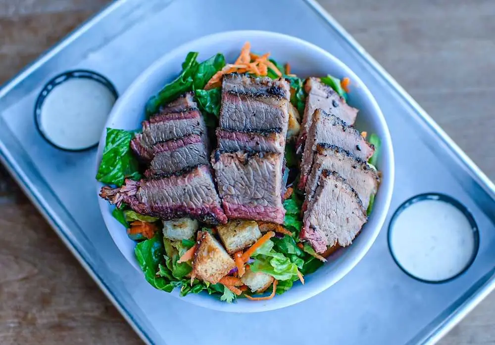 Angus Beef Brisket Salad at Smoking Pig BBQ