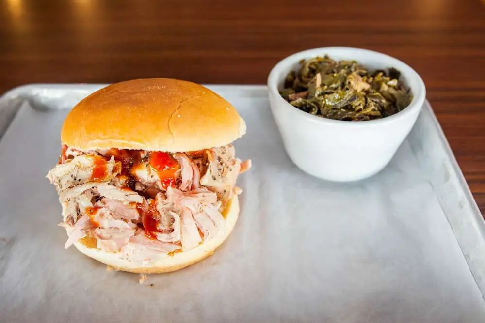 Pulled Chicken Sammy at Smoking Pig BBQ